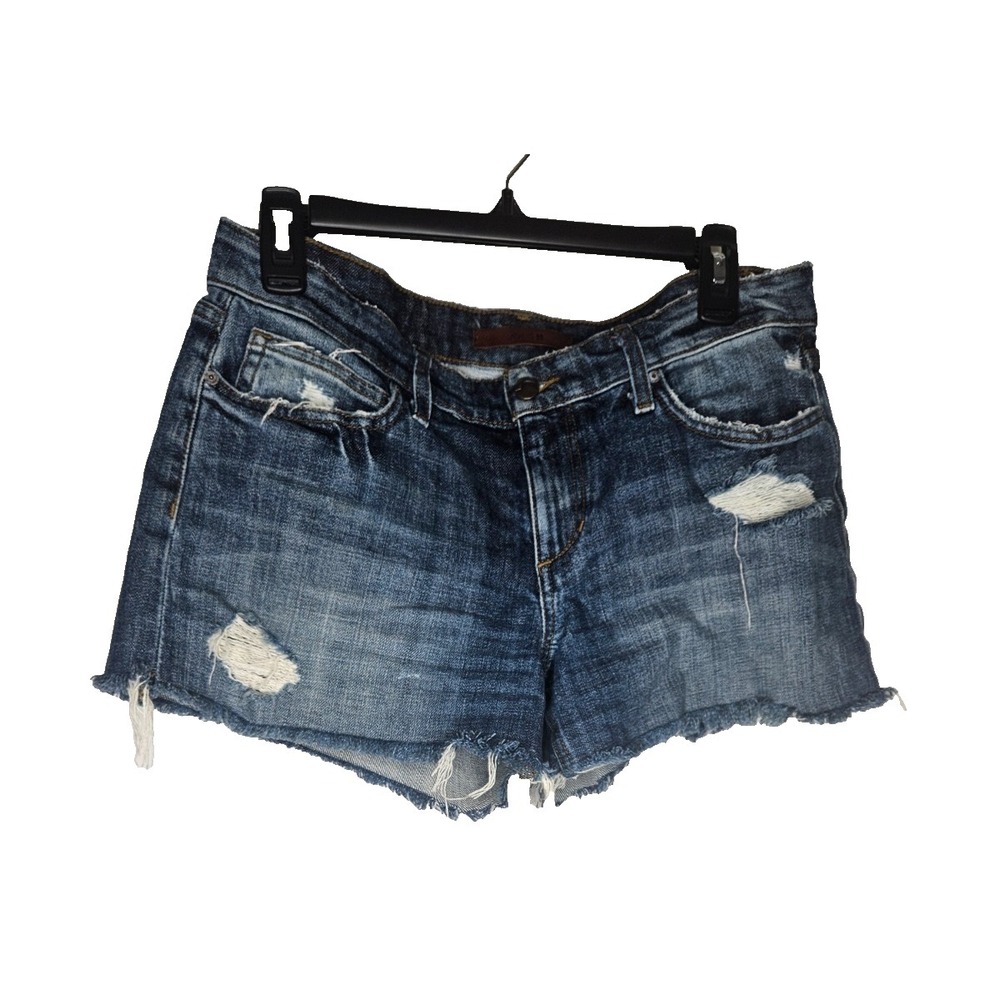 Joe's Jeans Shorts 29 Distressed Cutoff Denim Raw Hem Y2K Festival Boho